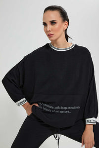 Redtag-Black-Longsleeve-Blouse-Blouses--