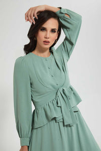 Redtag-Green-Longsleeve-Blouse-Blouses--