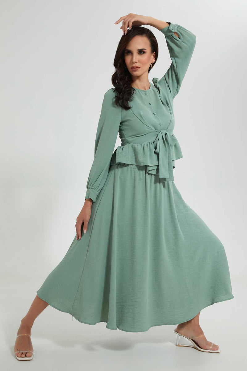 Redtag-Green-Longsleeve-Blouse-Blouses--