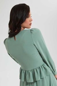 Redtag-Green-Longsleeve-Blouse-Blouses--