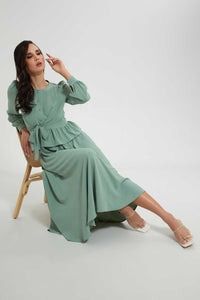 Redtag-Green-Longsleeve-Blouse-Blouses--