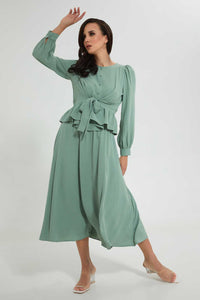 Redtag-Green-Longsleeve-Blouse-Blouses--