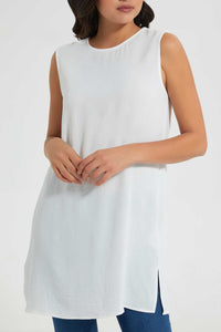 Redtag-Off-White-Sleeveless-Blouse-Tops-Women's-