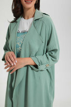 Load image into Gallery viewer, Redtag-Green-Collared-Open-Cardigan-Cardigans--
