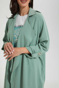 Redtag-Green-Collared-Open-Cardigan-Cardigans--