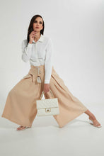 تنزيل الصورة على معرض الصور، Redtag-Beige-Flared-Pants-With-Slit-Skirts--
