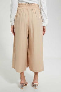 Redtag-Beige-Flared-Pants-With-Slit-Skirts--