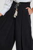 Redtag-Black-Flared-Pants-With-Slit-Skirts--