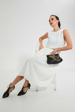 تنزيل الصورة على معرض الصور، Redtag-Cream-Flared-Pleated-Skirt-With-Bow-Tie-Skirts--
