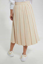 تنزيل الصورة على معرض الصور، Redtag-Beige-Flared-Pleated-Skirt-With-Bow-Tie-Skirts--

