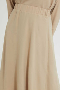 Redtag-Beige-Knee-Length-Skirt-Skirts--