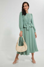 Load image into Gallery viewer, Redtag-Green-Knee-Length-Skirt-Skirts--
