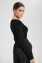 تنزيل الصورة على معرض الصور، Redtag-Black-Longsleeve-Button-Front-Top-Tops-Women&#39;s-
