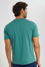 Load image into Gallery viewer, Redtag-Sage-Green-Henley-T-Shirt-Category:T-Shirts,-Colour:Green,-Deals:New-In,-Filter:Men&#39;s-Clothing,-Men-T-Shirts,-New-In-Men-APL,-Non-Sale,-Section:Men,-TBL,-W22O-Men&#39;s-
