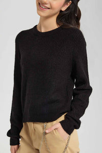 Redtag-Black-Basic-Pullover-Category:Pullovers,-Colour:Black,-Deals:New-In,-Filter:Senior-Girls-(9-to-14-Yrs),-GSR-Pullovers,-New-In-GSR-APL,-Non-Sale,-Section:Girls-(0-to-14Yrs),-TBL,-W22B-Senior-Girls-9 to 14 Years