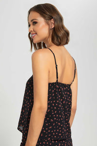 Black Pink Cami Top