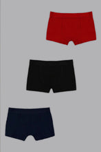 Load image into Gallery viewer, Black/Navy/Burgundy Boxer Briefs (Pack of 3)
