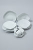 White Plain Porcelain Square Dinner Set (20-Piece Set) - REDTAG