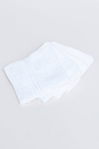 White Soft Cotton Face Towel Set (4 Piece) - REDTAG