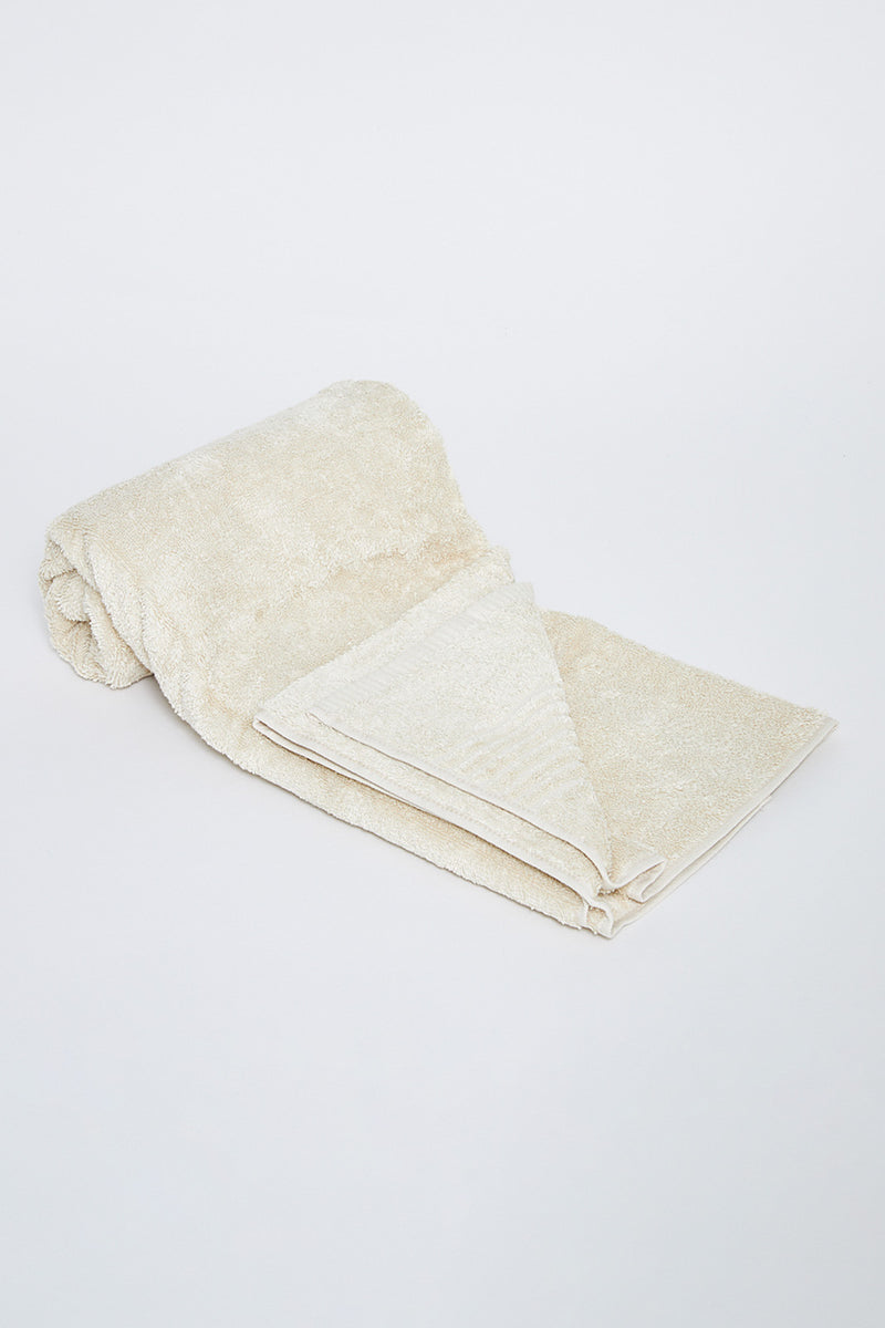 Beige Soft Cotton Bath Towel - REDTAG