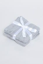 Load image into Gallery viewer, Grey Soft Cotton Face Towel Set (4 Piece) - REDTAG
