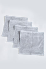 Load image into Gallery viewer, Grey Soft Cotton Face Towel Set (4 Piece) - REDTAG
