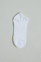 Load image into Gallery viewer, Black/White Plain Ankle Socks (5-Pack)
