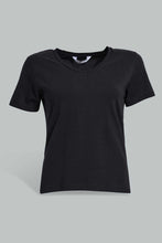 Load image into Gallery viewer, Black Basic T-Shirt For Women
