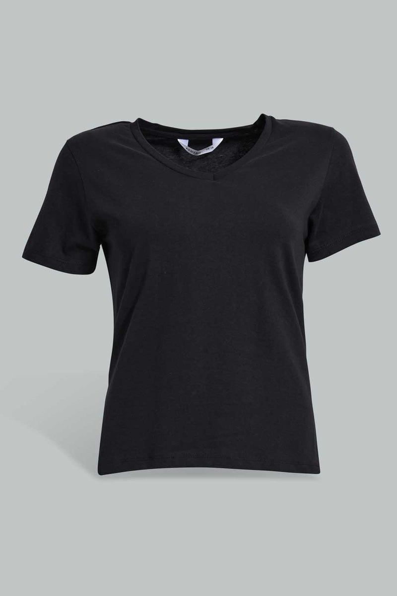 Black Basic T-Shirt For Women