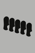 Load image into Gallery viewer, Black Plain Sports Socks (5-Pack)
