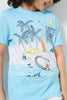 Blue And White Beach T-Shirt