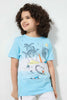 Blue And White Beach T-Shirt
