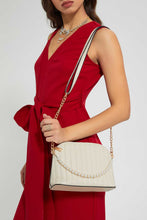 Load image into Gallery viewer, Beige Pearl Embellished Day Bag
