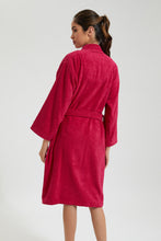 تنزيل الصورة على معرض الصور، Fuschia Kimono Bathrobe - REDTAG
