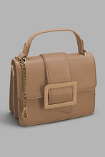 Load image into Gallery viewer, Tan Embellished Crossbody Bag
