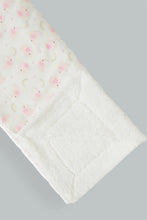 Load image into Gallery viewer, Cream Double-Sided Blanket With Elephant Print
