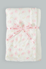 Load image into Gallery viewer, Cream Double-Sided Blanket With Elephant Print
