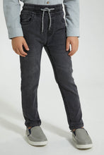 Load image into Gallery viewer, Charcoal Elasticated Waist Jean
