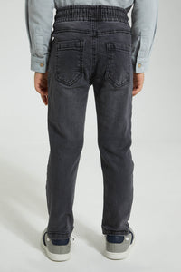 Charcoal Elasticated Waist Jean