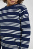 Navy Striped Crew Neck Pullover