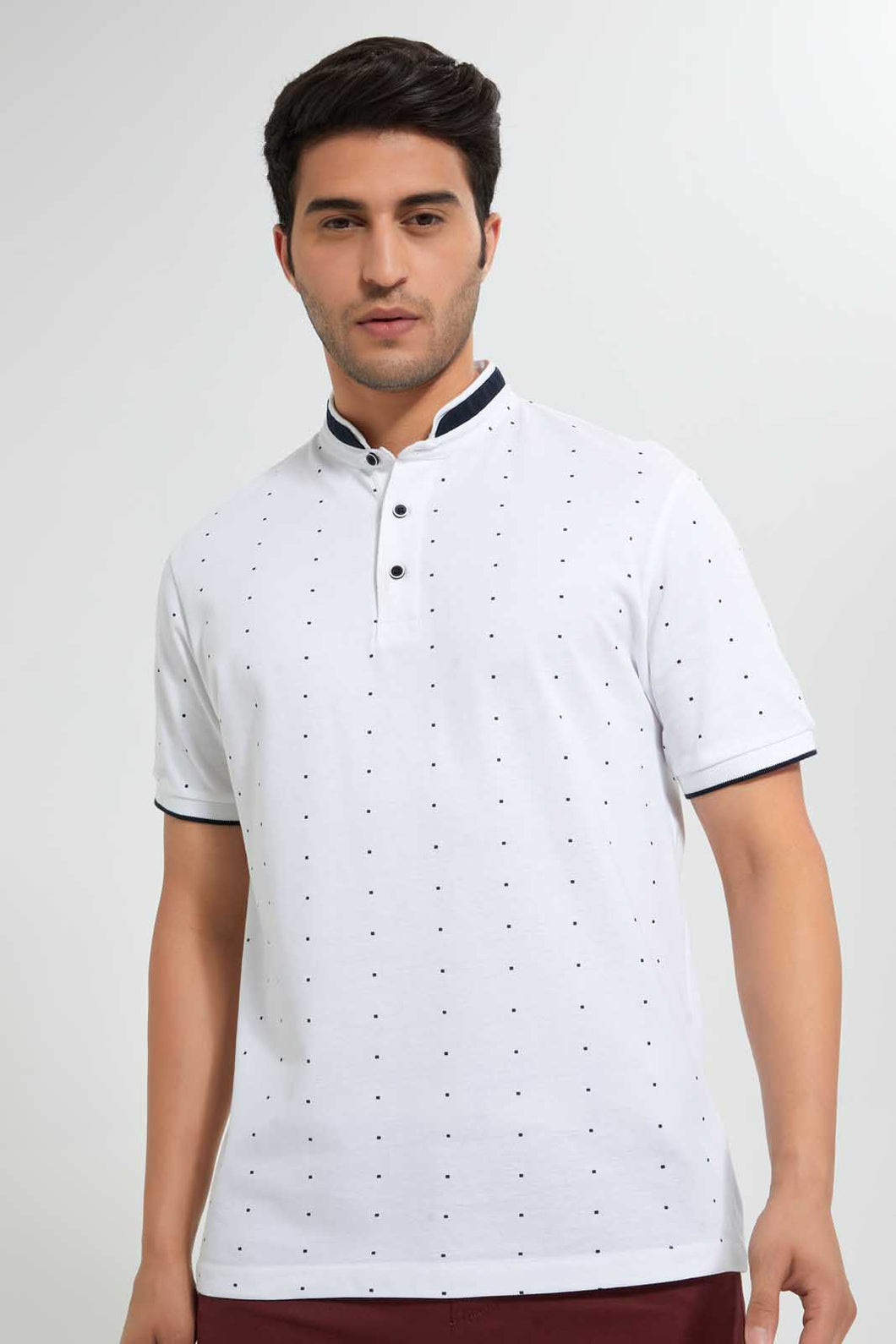 White Collar Polo Shirt