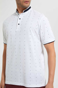 White Collar Polo Shirt