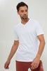 White V-Neck Basic T-Shirt