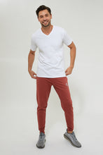 Load image into Gallery viewer, White V-Neck Basic T-Shirt
