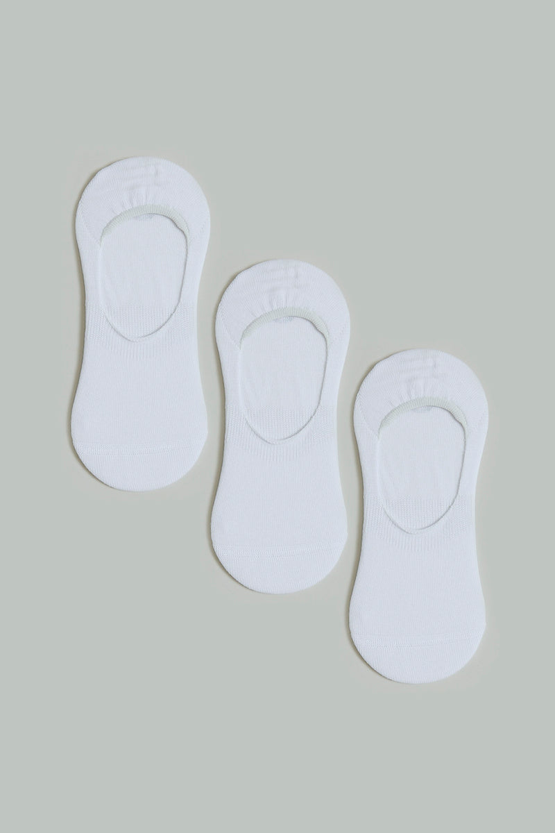 White Invisible Socks (3-Pack)