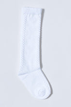 Load image into Gallery viewer, White Long Embossed Socks (Pack of 2)
