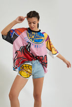 Load image into Gallery viewer, Multicolour Printed Mesh T-Shirt
